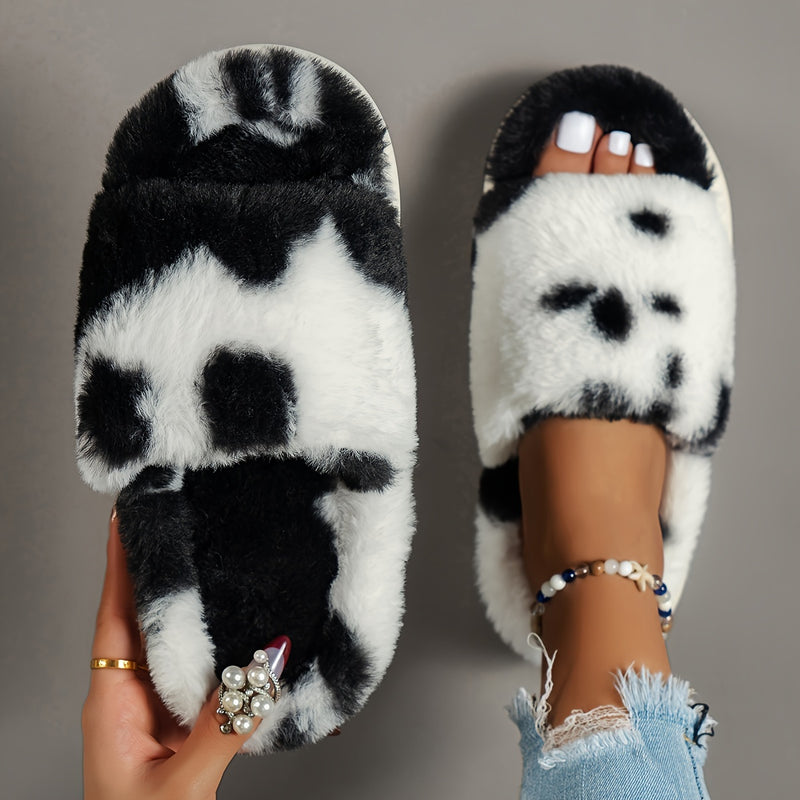 OPEN FLUFFY SLIPPERS
