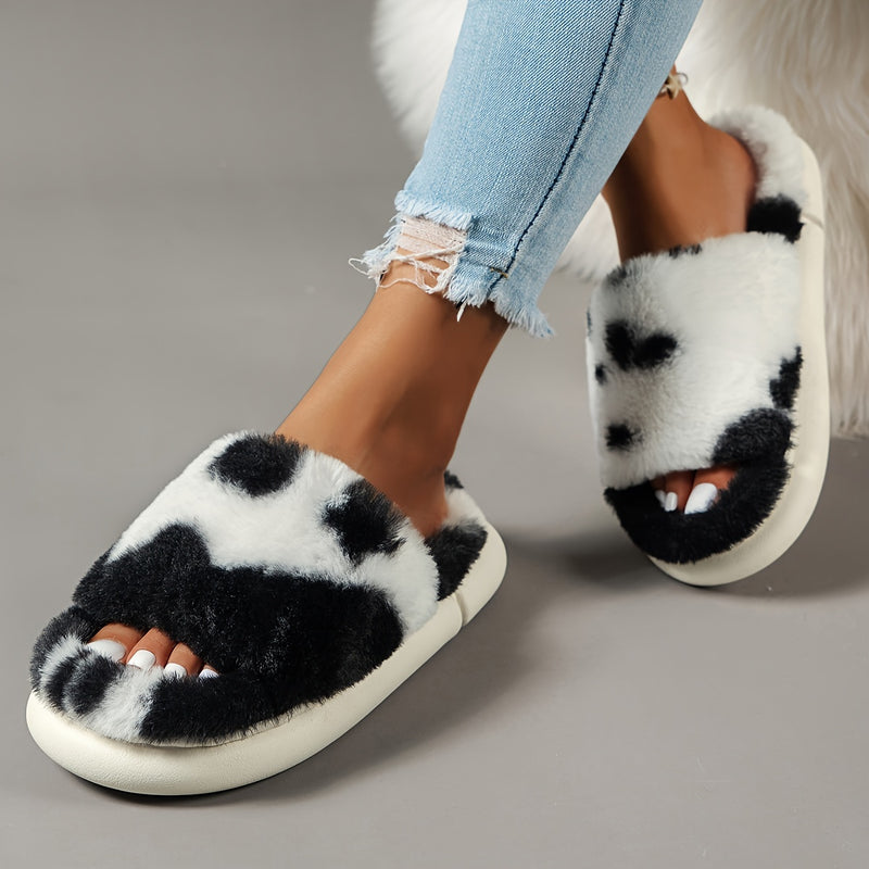 OPEN FLUFFY SLIPPERS