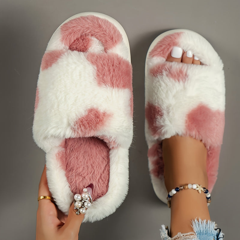 OPEN FLUFFY SLIPPERS
